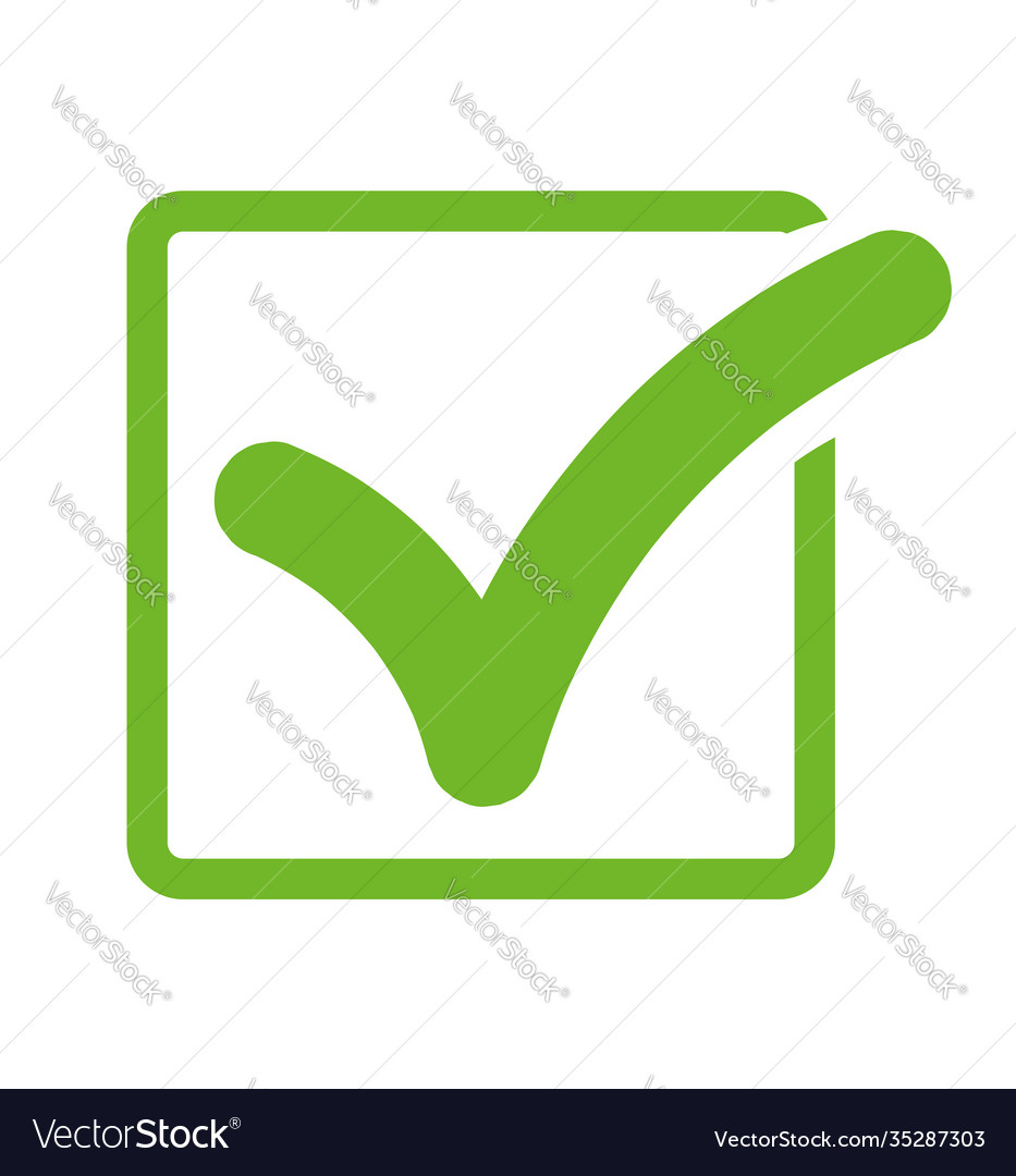 Check mark icons flat for web and mobile