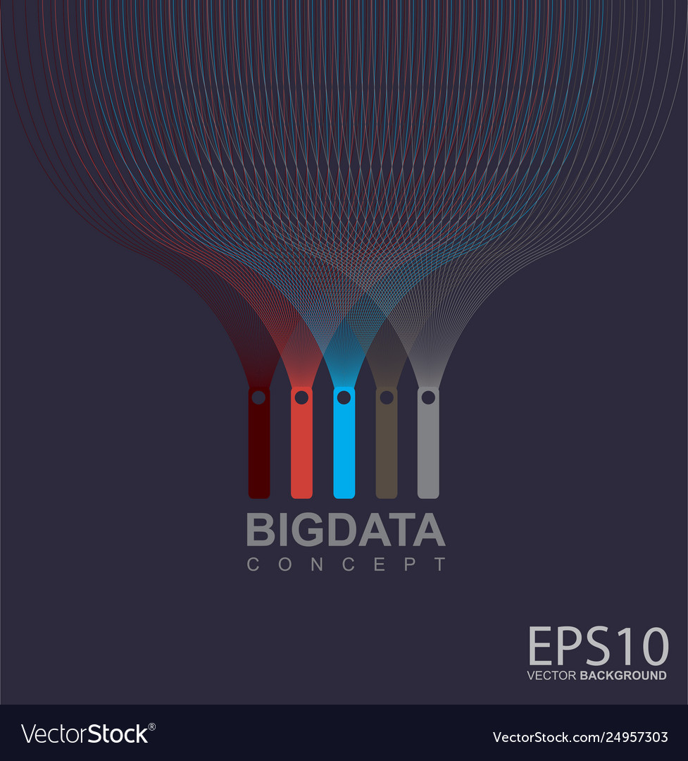 Colorful line pattern background big data concept vector image Colorful line pattern background big data concept