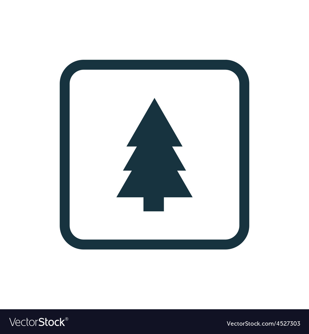 Fir-tree icon rounded squares button