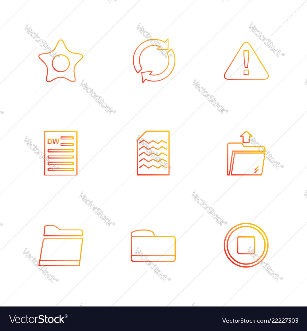 Folder files directory search code eps icons