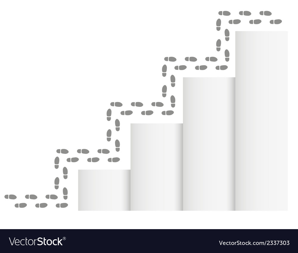 Footprints and stairs