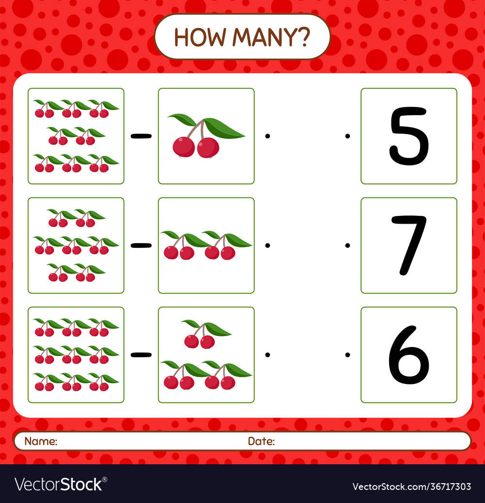 How many counting game with indian prune vector image How many counting game with indian prune