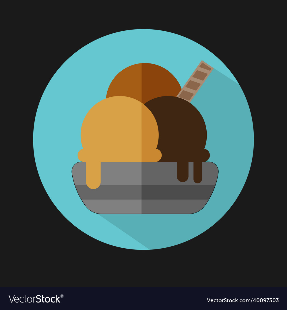 Ice cream scoop Royalty Free Vector Image VectorStock