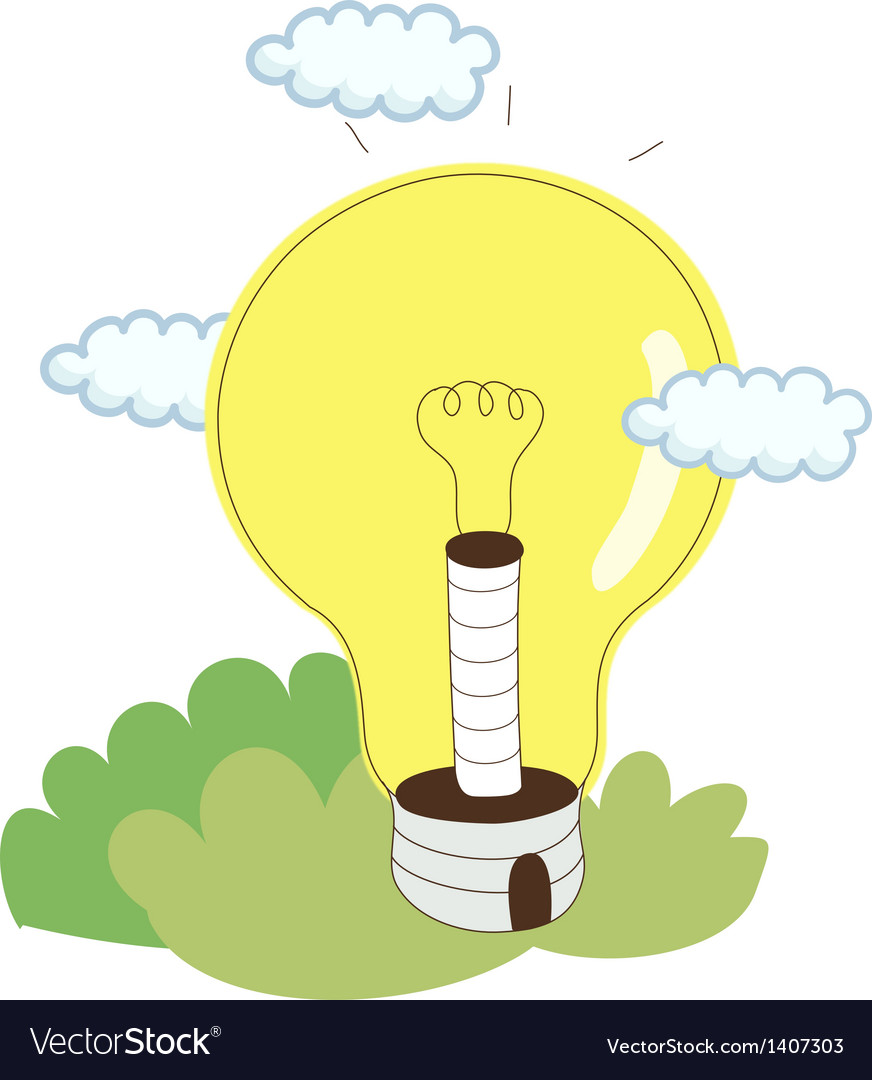 Light bulb with cloud