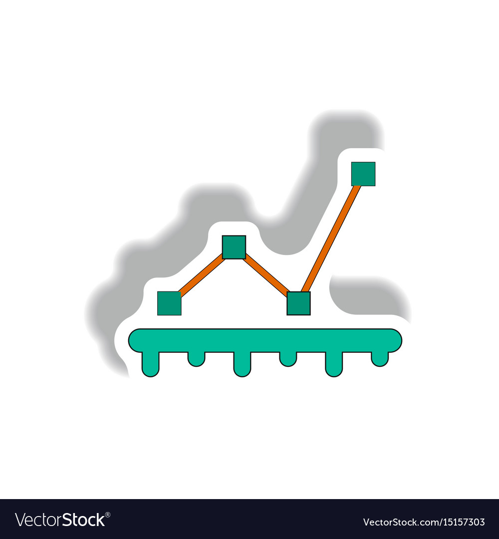 Line graph chart business statistic