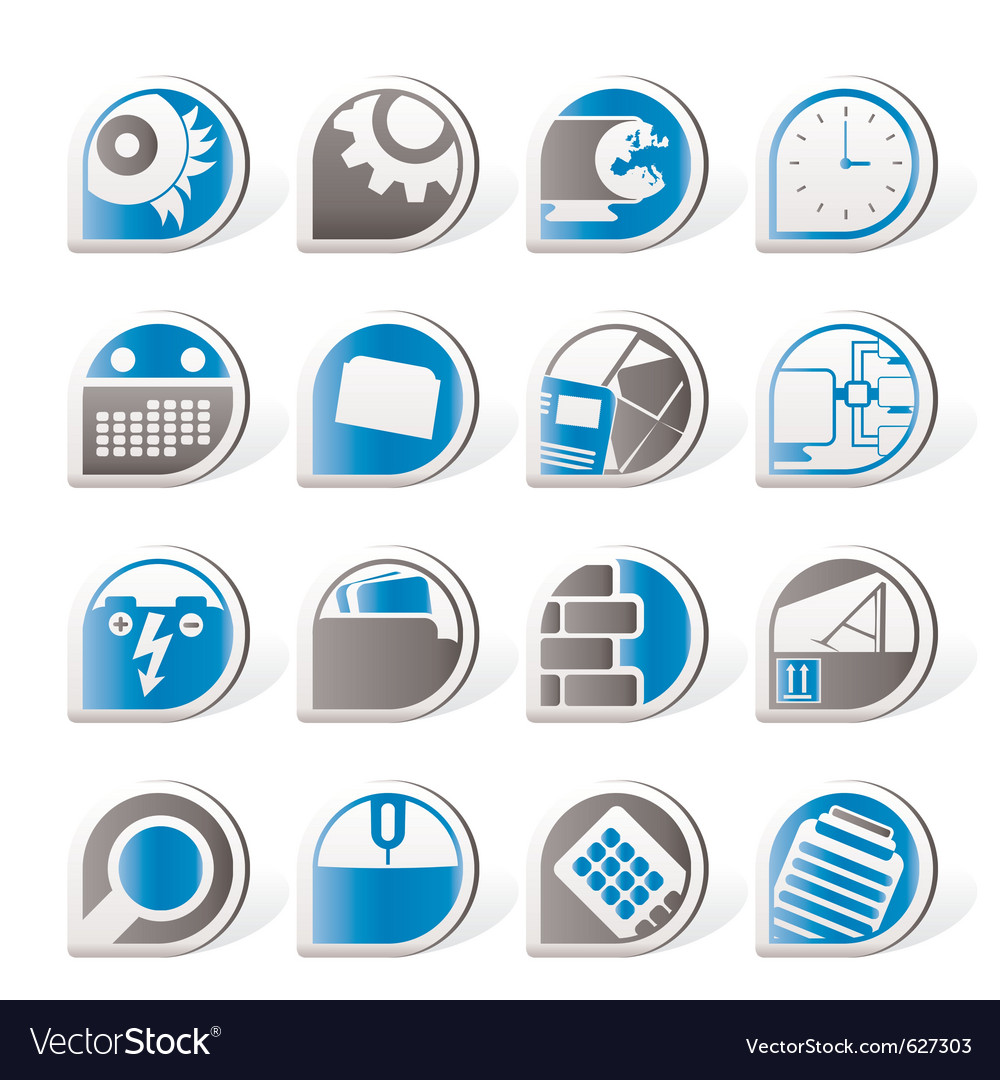 Mobile phone and internet icons