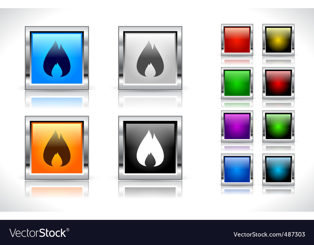 Modern Button Set - Glossy & Metallic