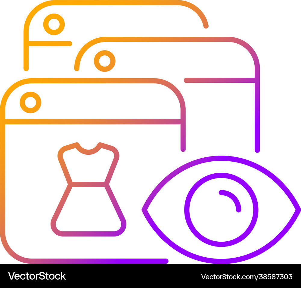 Online behavioral tracking gradient linear icon Vector Image
