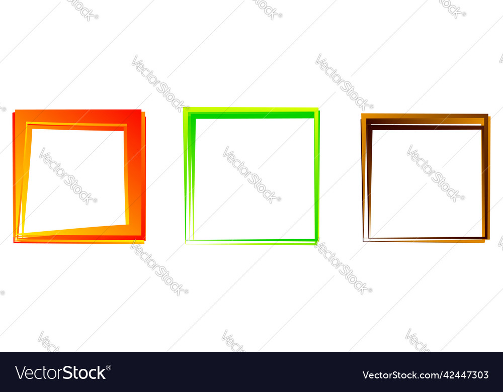 Random square contour frame border element