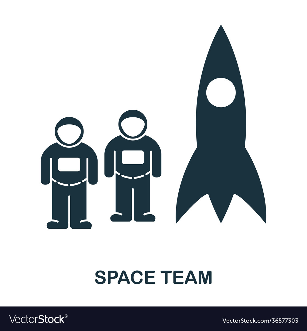 Space team icon flat style design ui