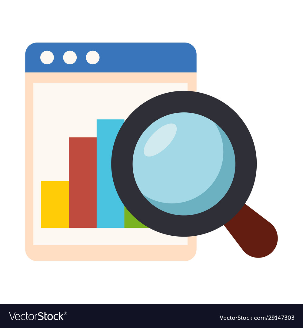 Web analytics color flat icon