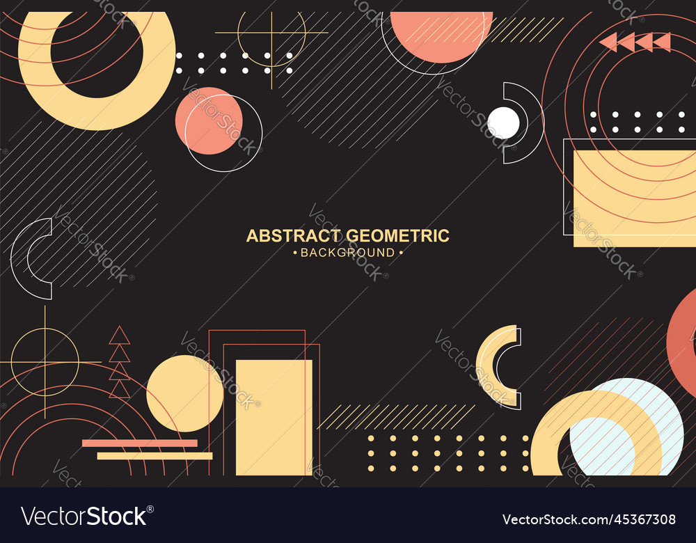 Abstract colorful geometric background in flat