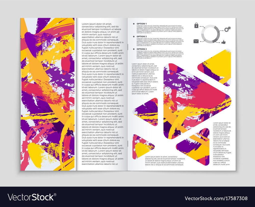 Abstract layout background set for art