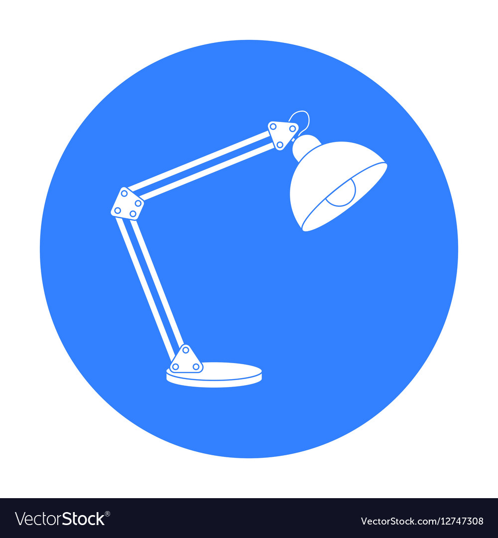 Balanced Arm Lamp Icon In Black Style Isolated On Vector Image