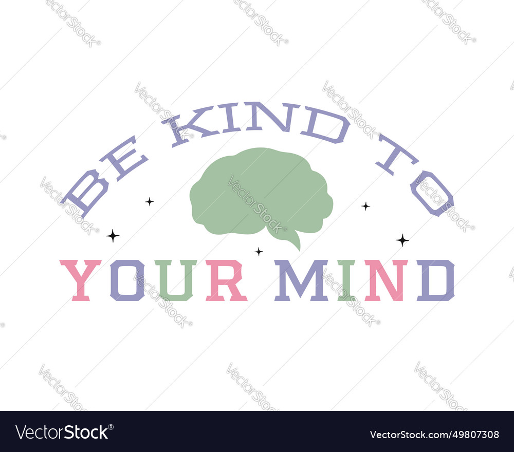 Be Kind To Your Mind Mental Health Positive Saying