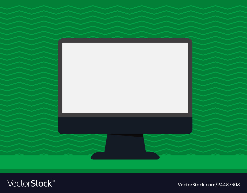 Blank computer color monitor vector image Blank computer color monitor