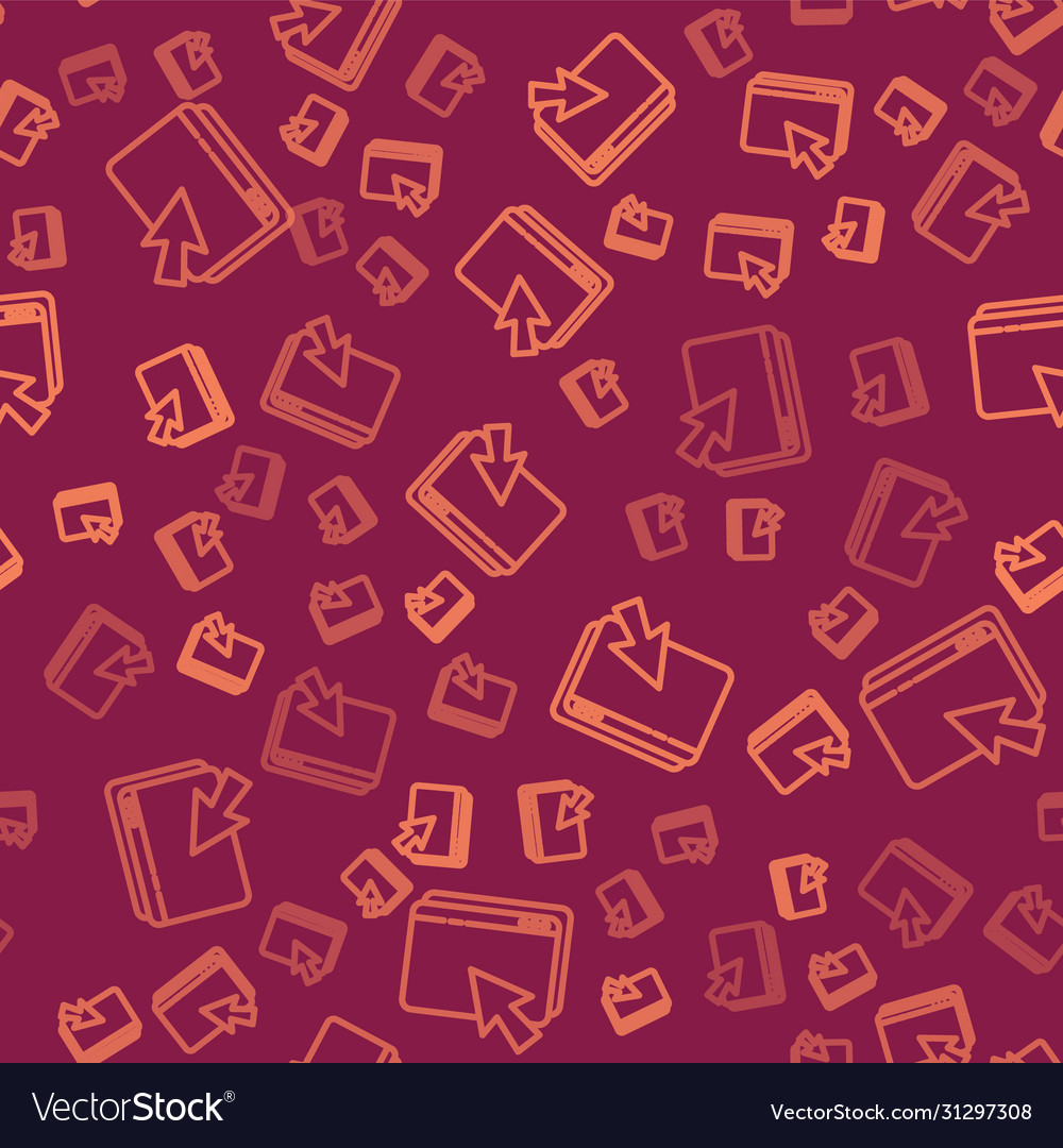 Brown line web design and development concepts vector image Brown line web design and development concepts