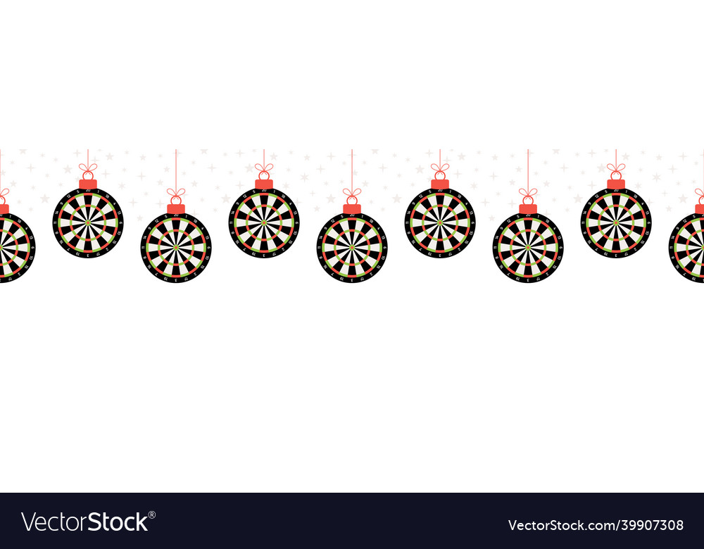 Christmas dart seamless horizontal pattern hang