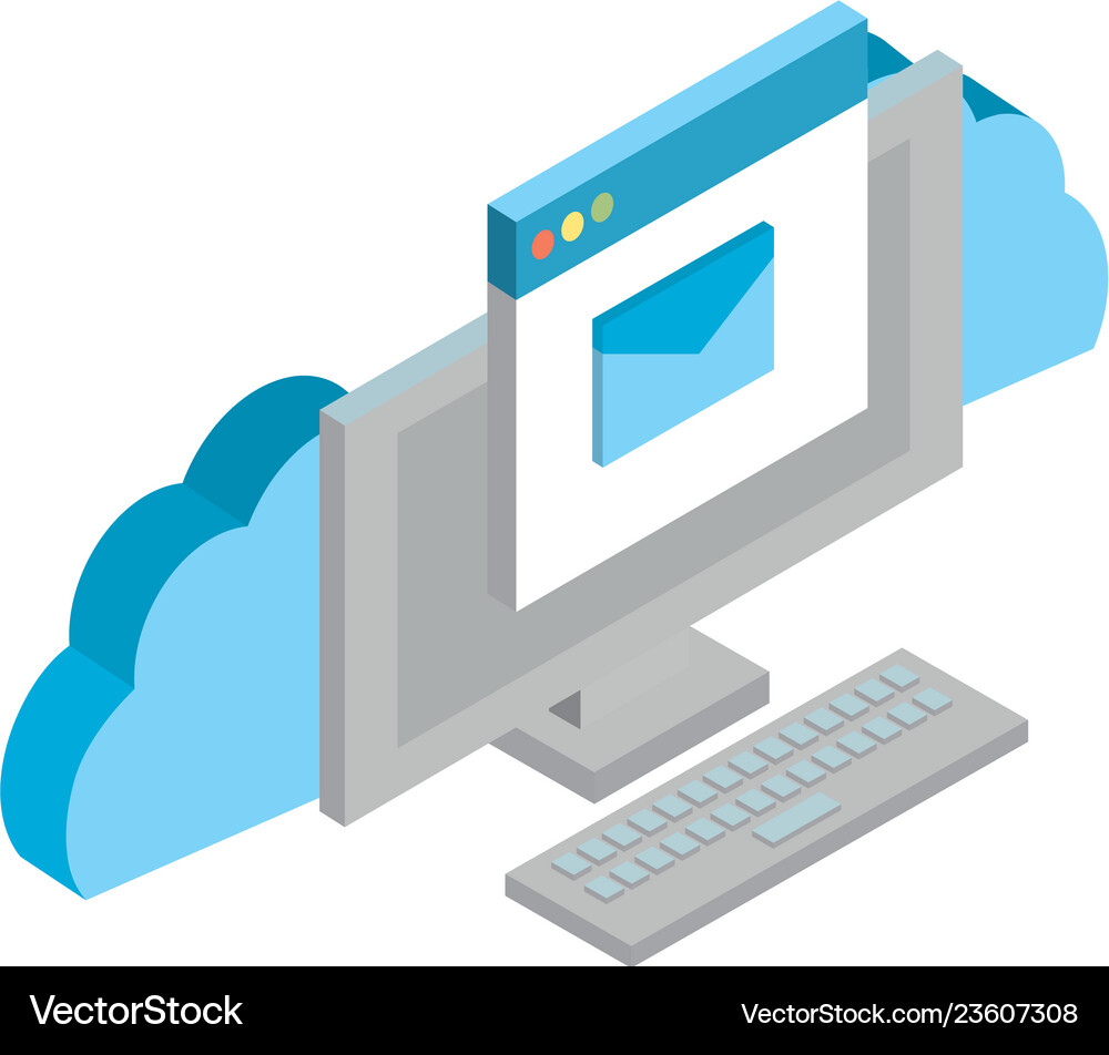 Cloud computing technology Royalty Free Vector Image