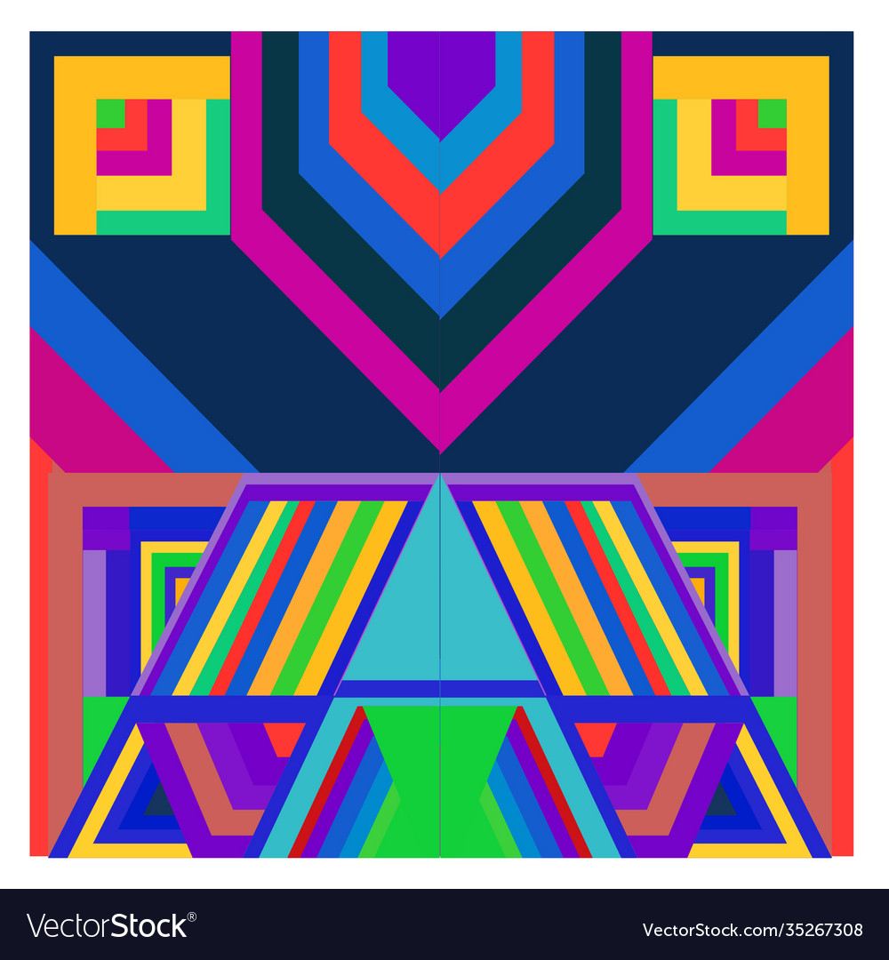 Colorful geometric and curve background pattern Vector Image Colorful geometric and curve background pattern