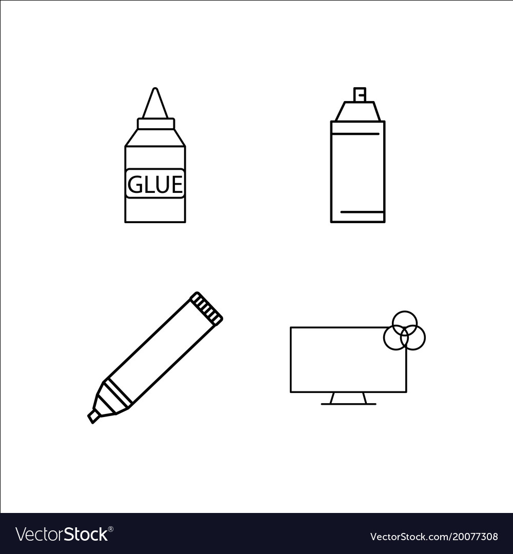 Design and studio simple linear icon setsimple