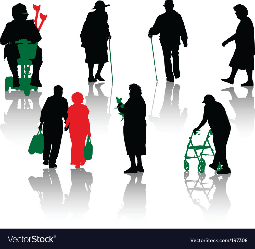 Elderly People Silhouette