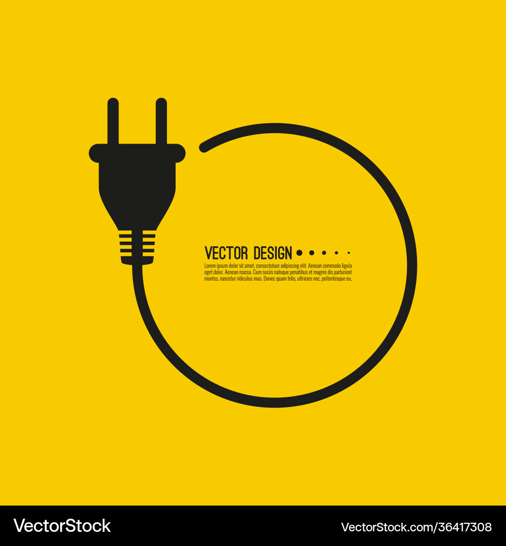 Electric plug icon Royalty Free Vector Image - VectorStock