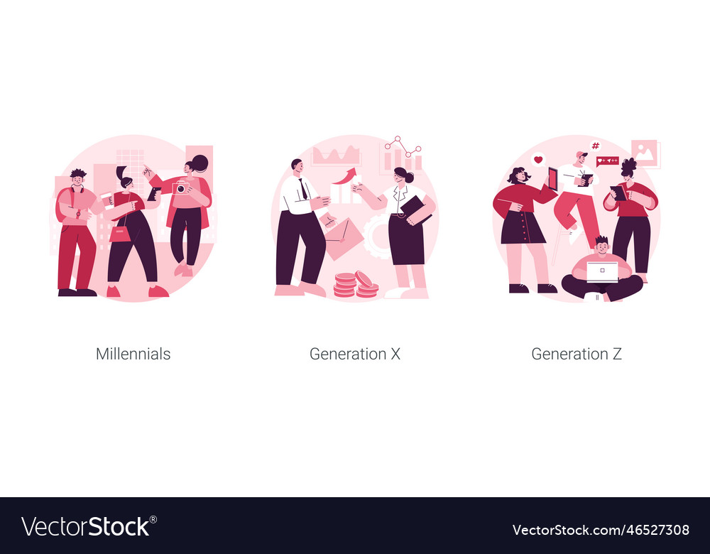 Generational change abstract concept vector image Generational change abstract concept