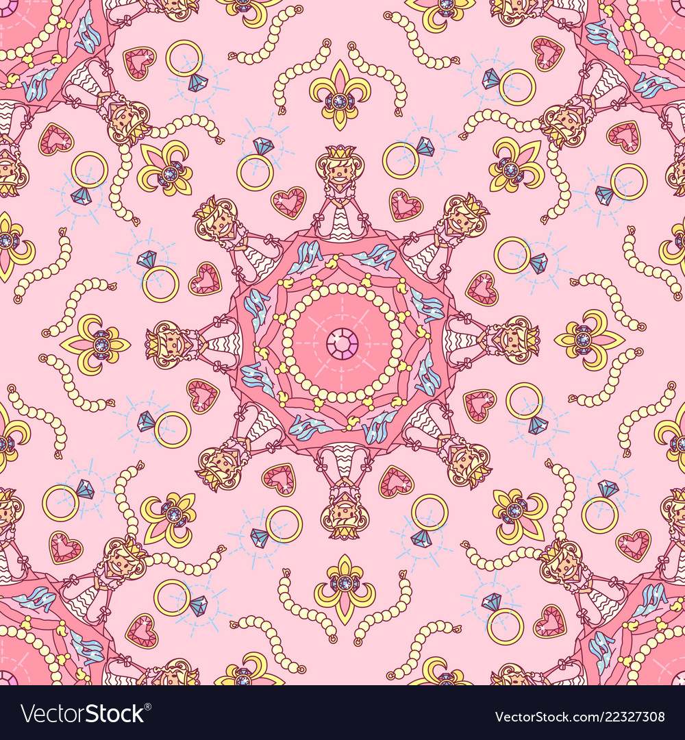 Girlish seamless pattern vector image Girlish seamless pattern