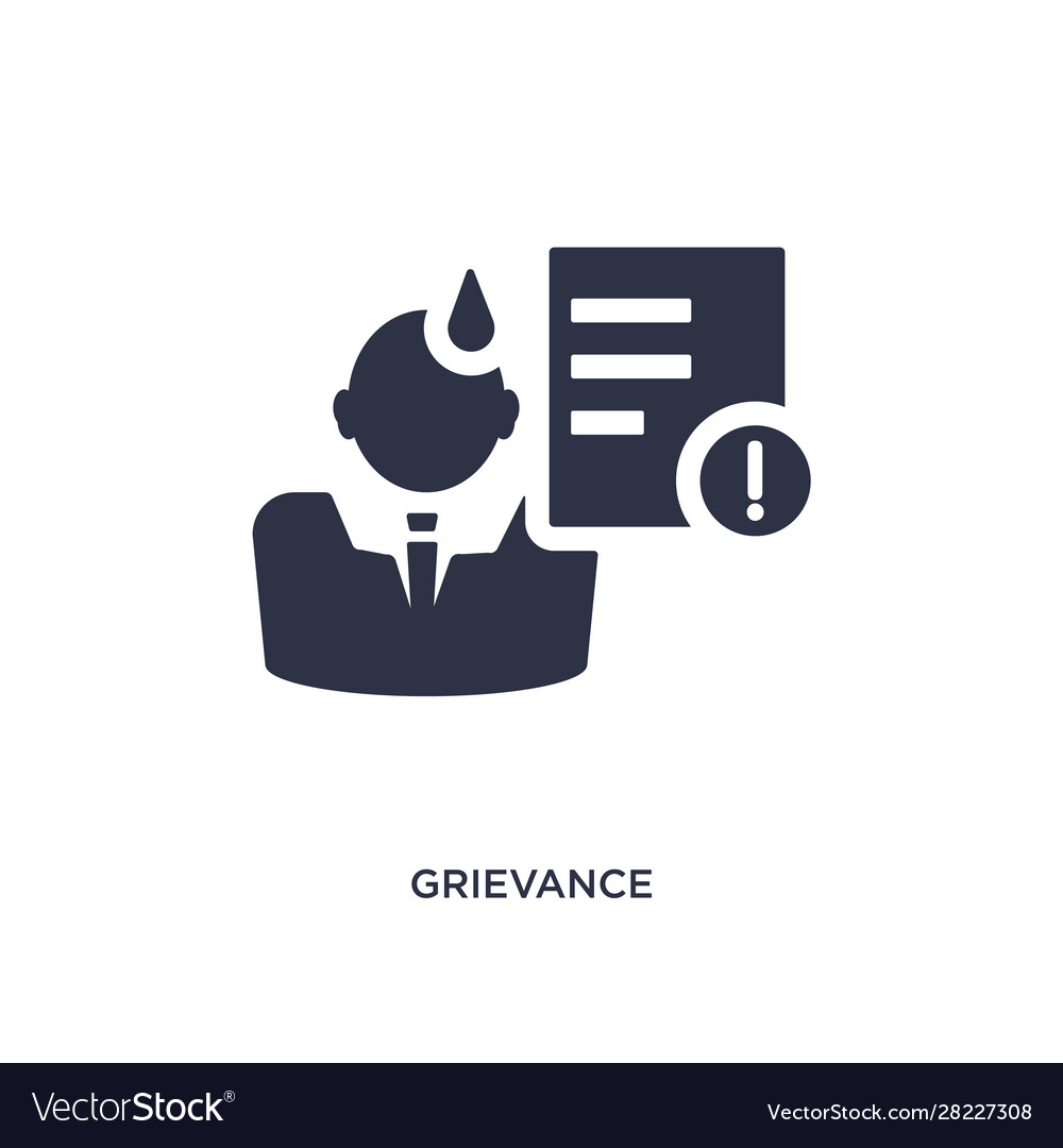 Grievance icon on white background simple element