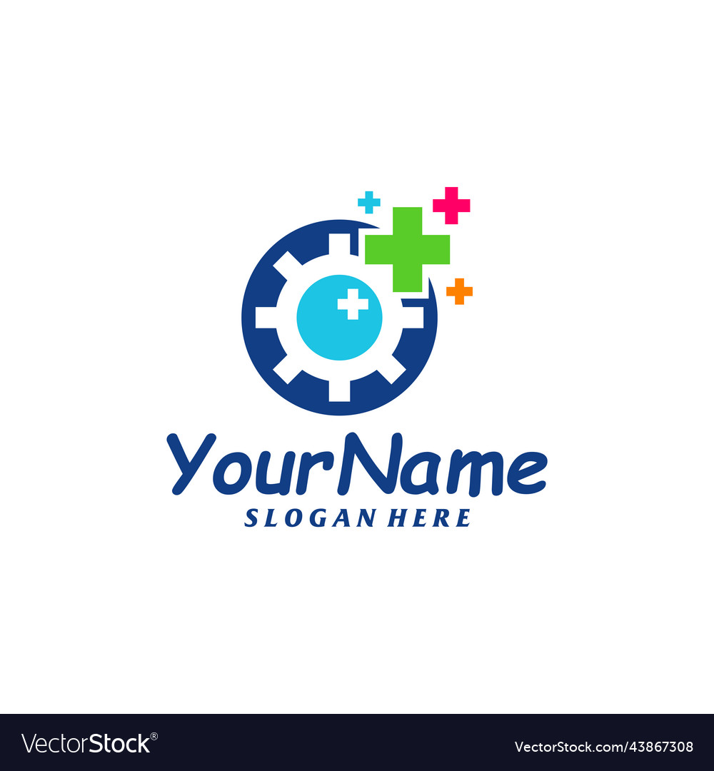 Health gear logo design template Royalty Free Vector Image