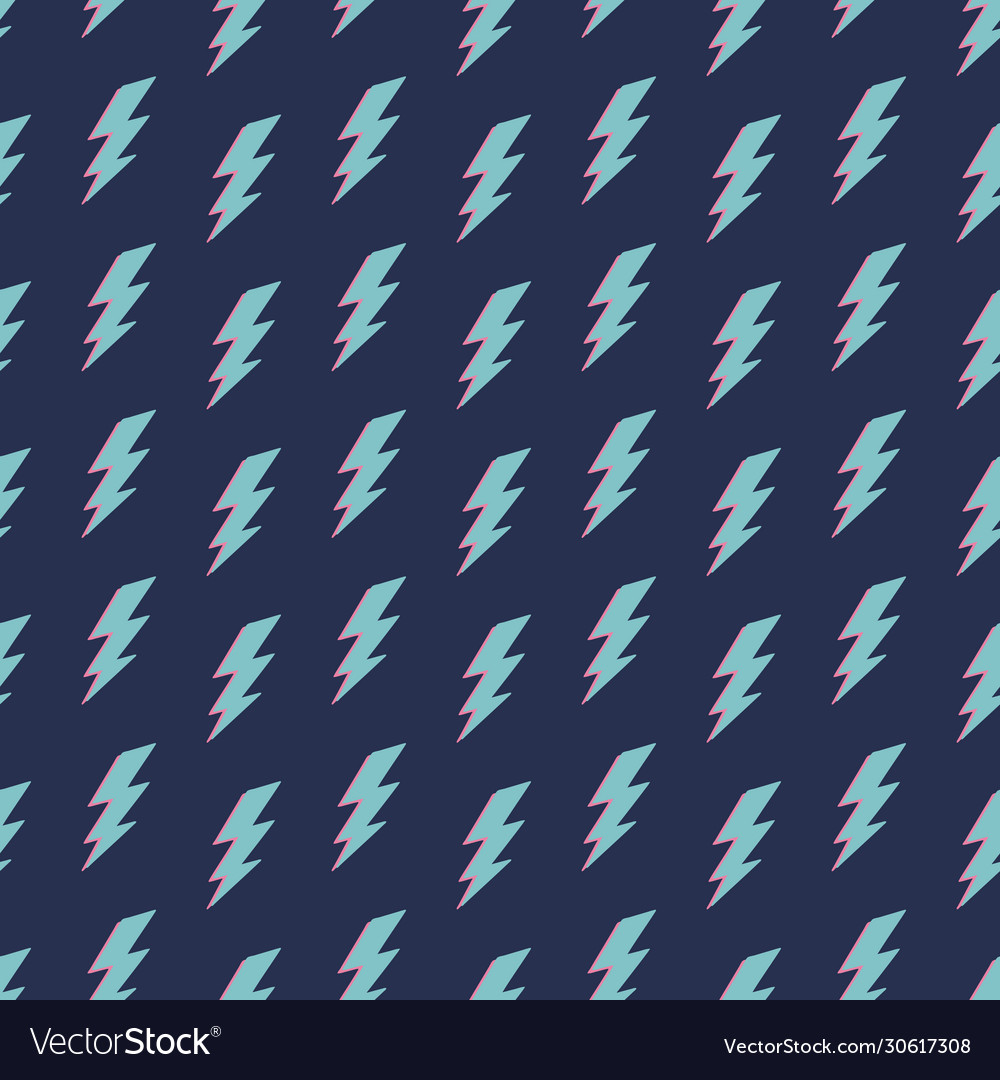 Lightening thunder bolt stripe repeat pattern Vector Image