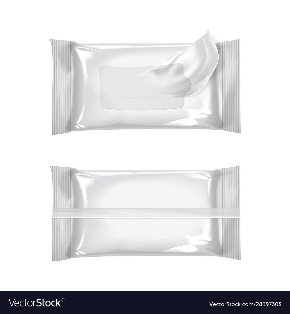 Download Mockup Wet Wipe Flow Pack Wet Wipes Realistic Vector Image