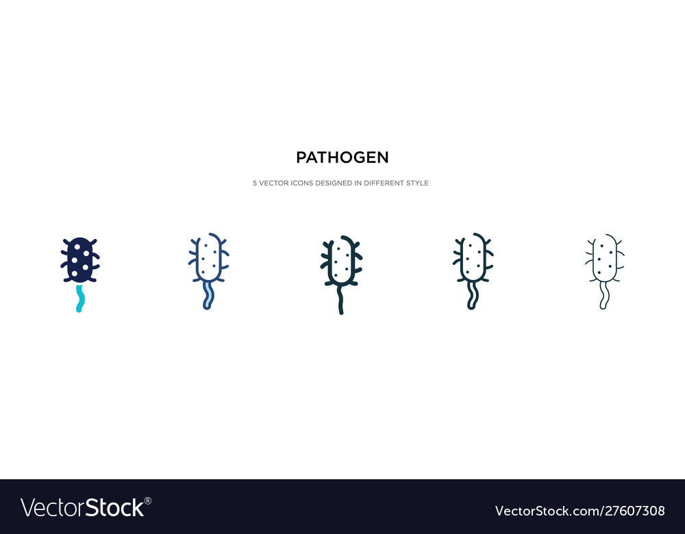 Pathogen icon in different style two colored vector image Pathogen icon in different style two colored