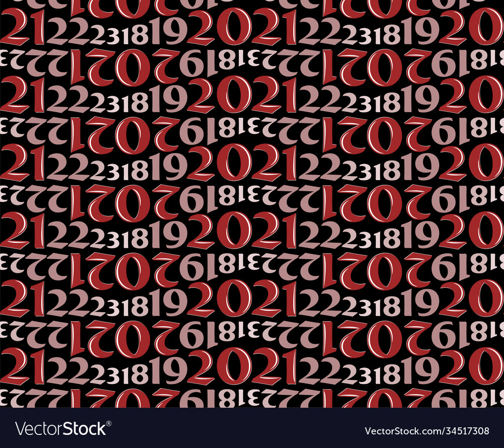 Seamless red background with numbers