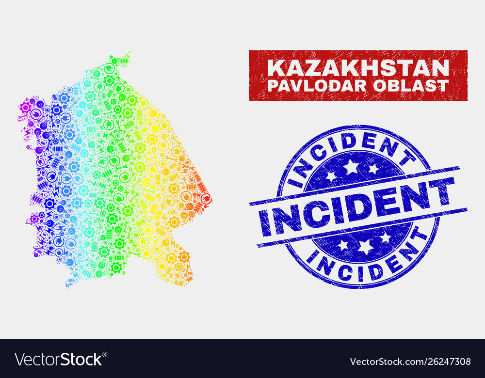 Spectrum component pavlodar region map Vector Image Spectrum component pavlodar region map
