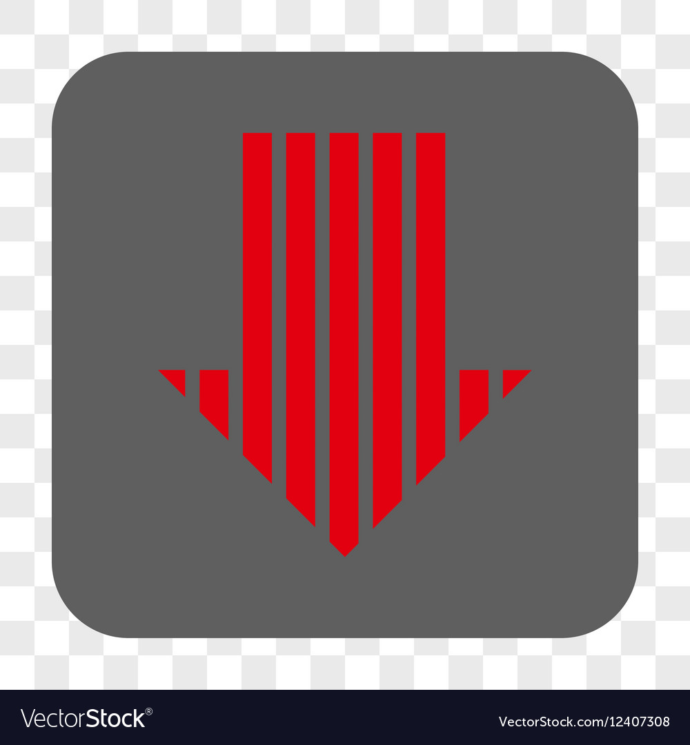 Stripe arrow down rounded square button