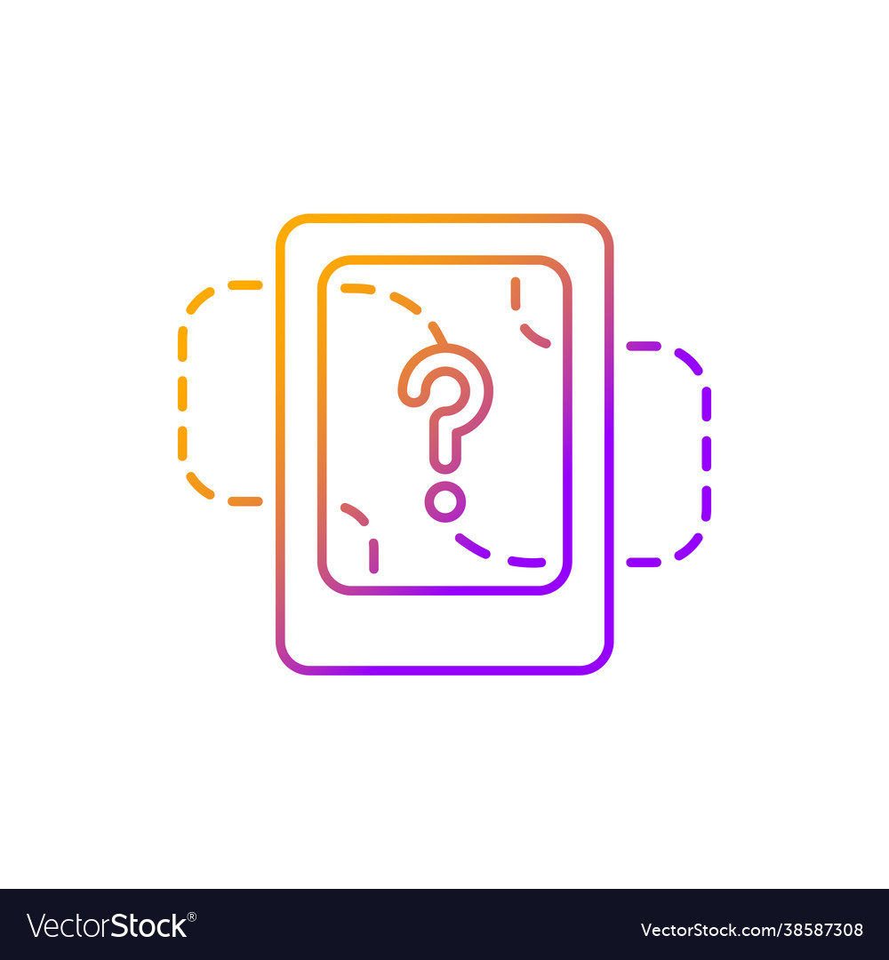 Turning location off gradient linear icon Vector Image Turning location off gradient linear icon