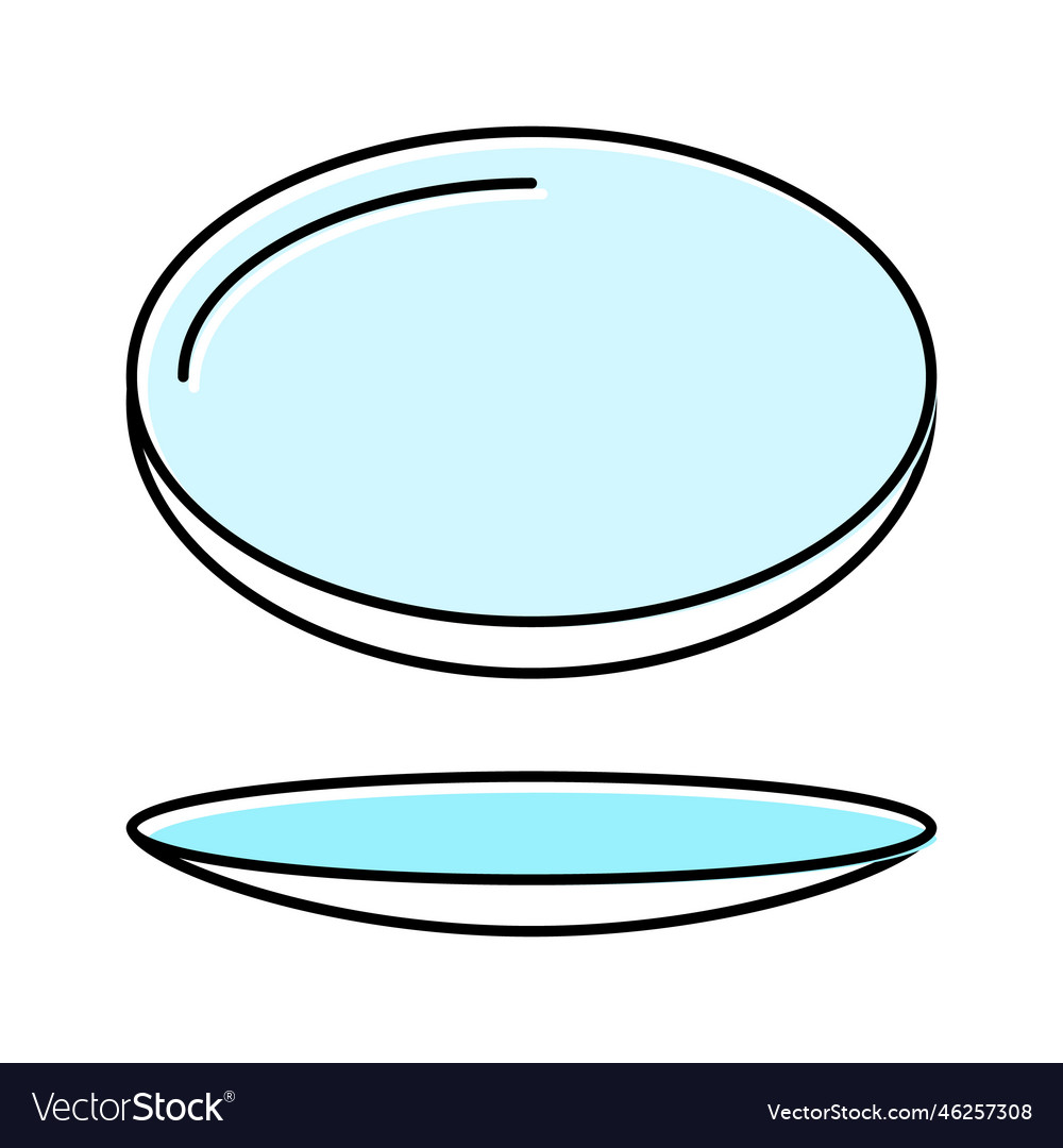 Watch glass chemical glassware lab color icon Vector Image