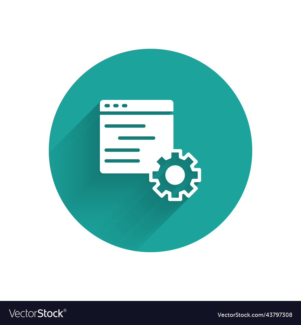 Weiße Computer-Api-Schnittstelle Icon isoliert vector image Weiße Computer-Api-Schnittstelle Icon isoliert