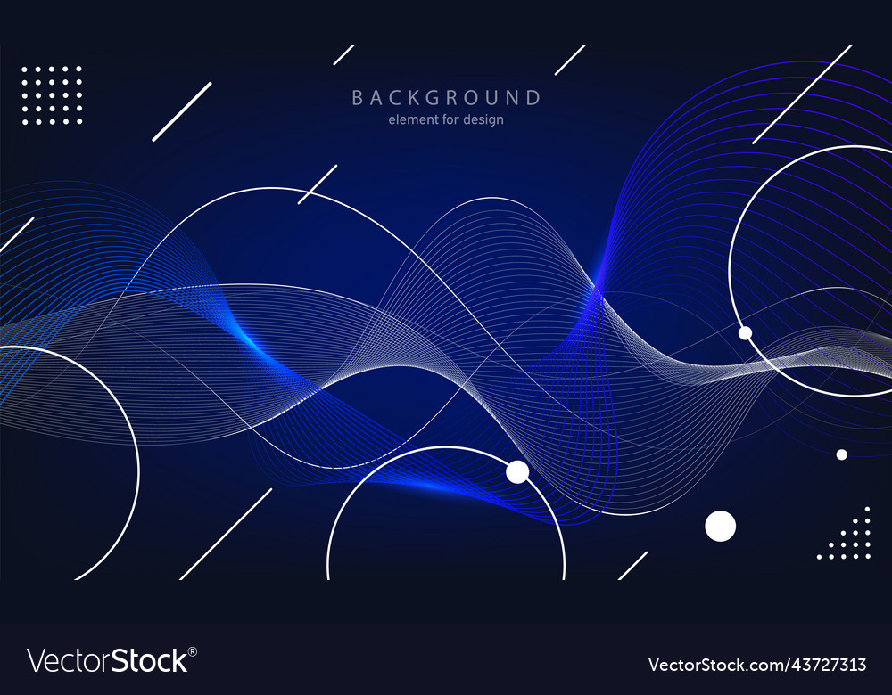 Abstract wave background element for design vector image Abstract wave background element for design