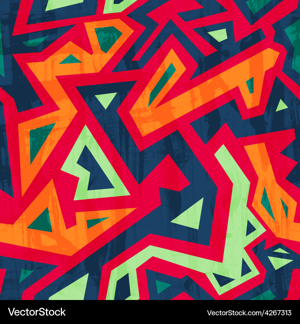 Ancient seamless pattern with grunge effect Vector Image
