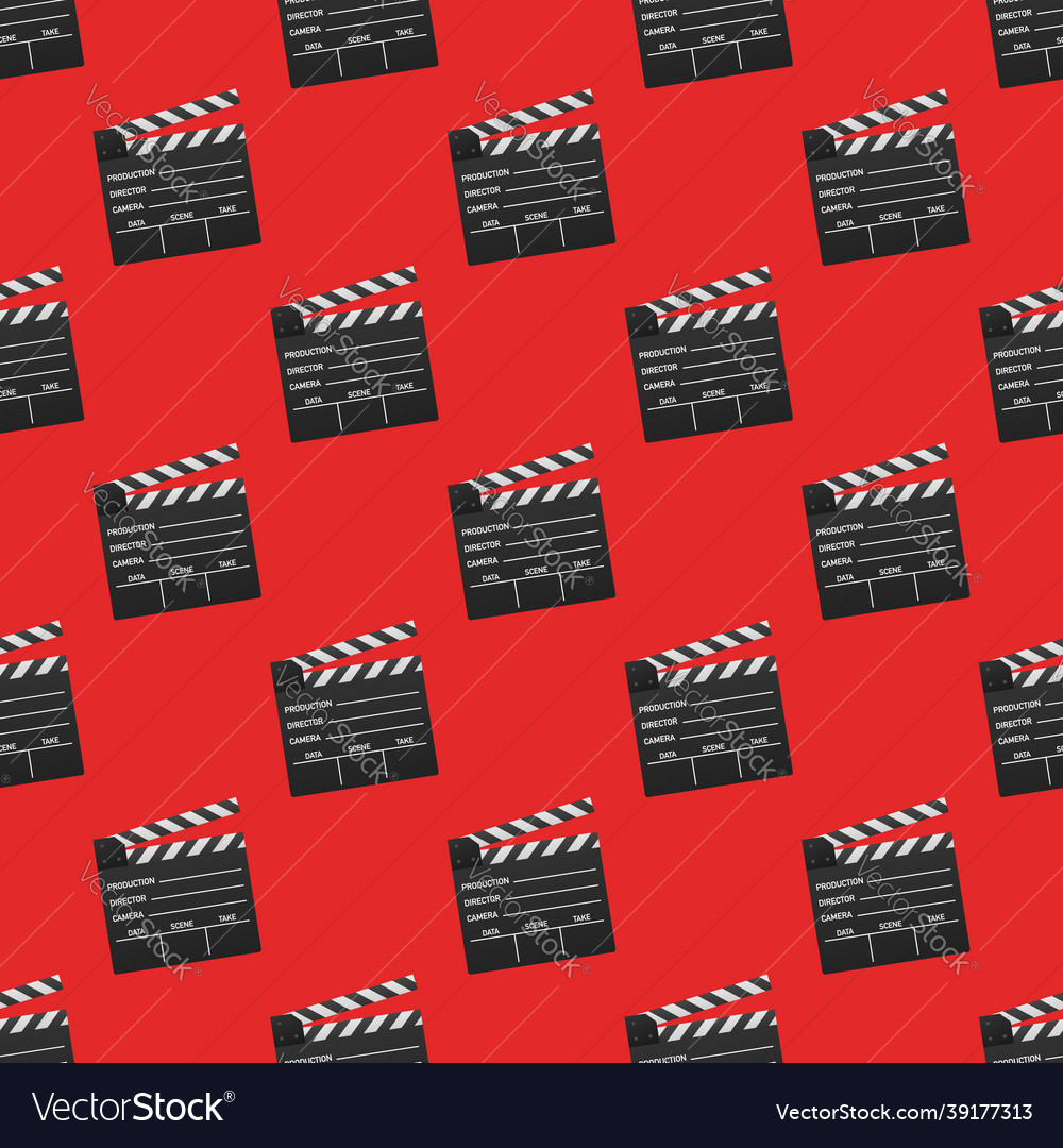 Black closed clapperboard pattern stock vector image Black closed clapperboard pattern stock