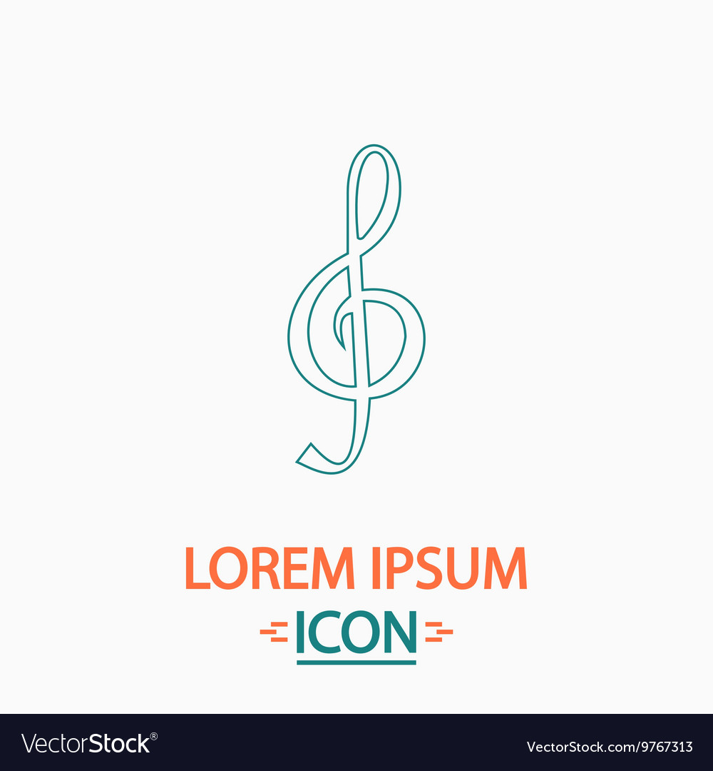 Clef computer symbol vector image Clef computer symbol