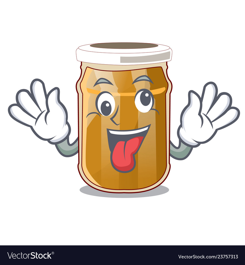 Crazy almond butter isolated in the mascot Vector Image