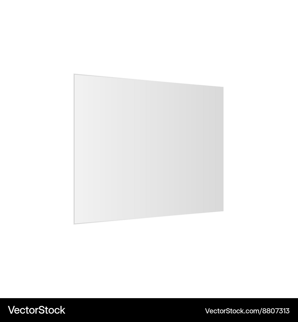 Empty paper Sheet realistic Mockup Royalty Free Vector Image
