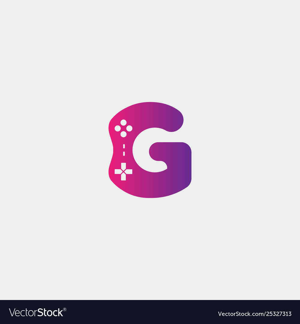 Initials Letter G Joystick Logo Design: vetor stock (livre de direitos)  2064974459