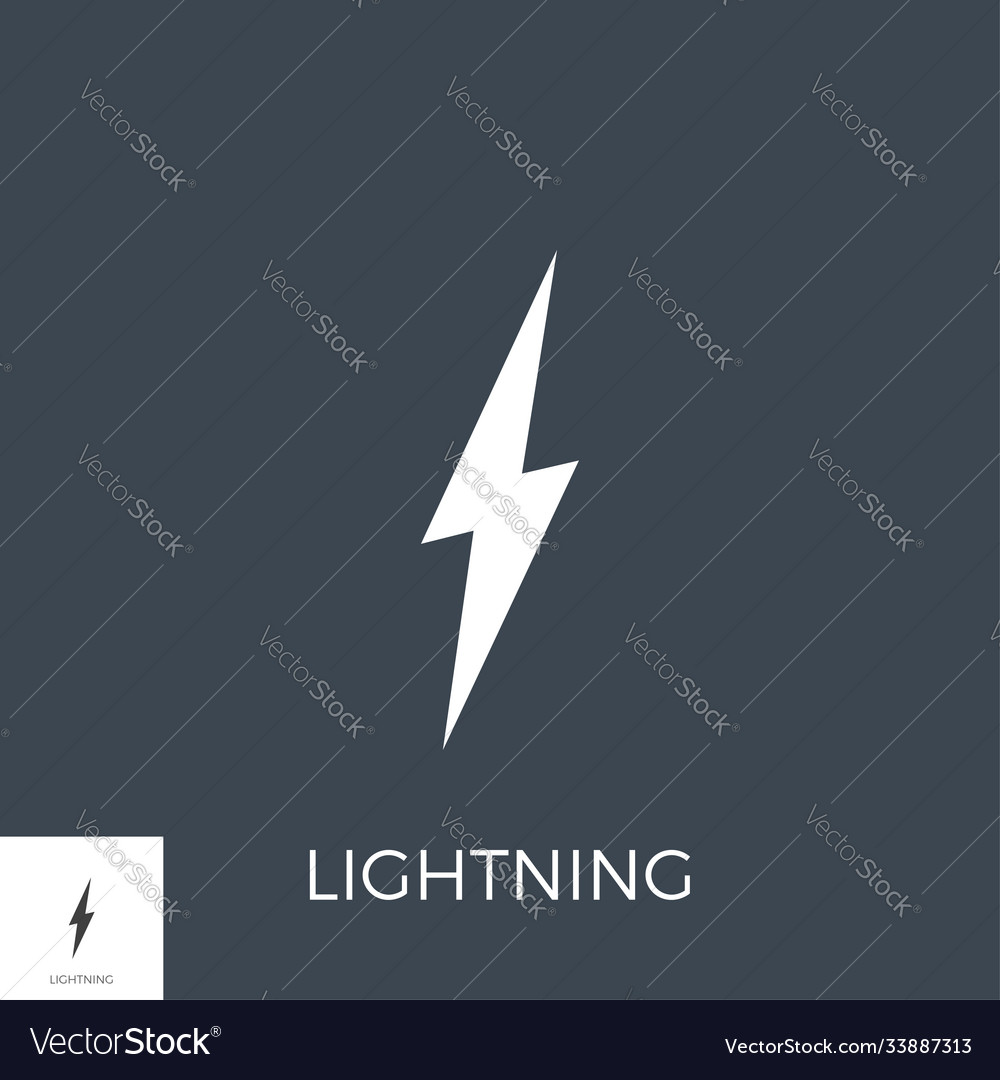 Lightning icon Vector Image Lightning icon