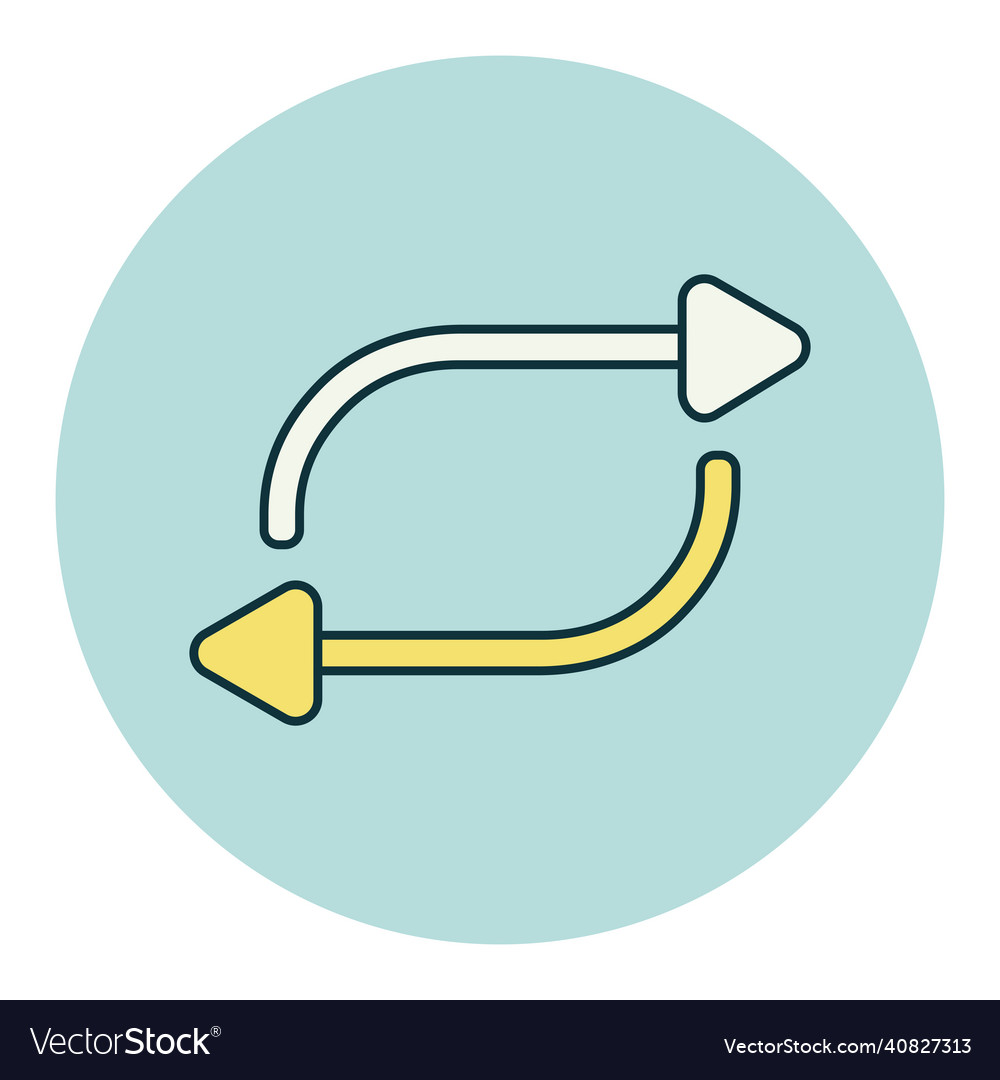 Repeat button color icon music sign graph