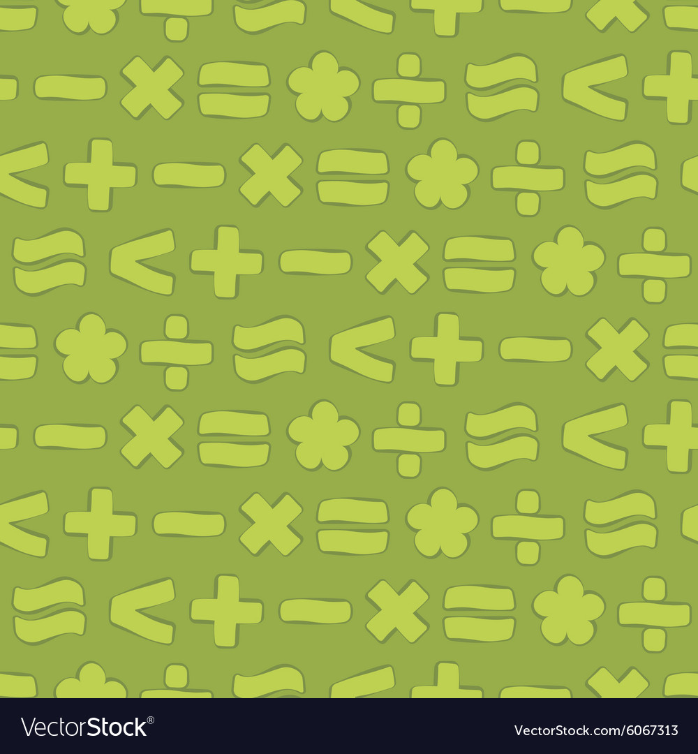 Seamless background with arithmetic symbols